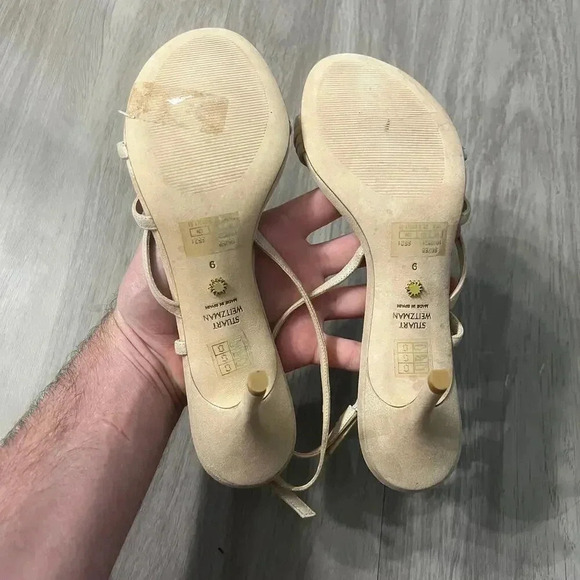 Stuart Weitzman Sandals Size 9 Color Champagne - Picture 6 of 7
